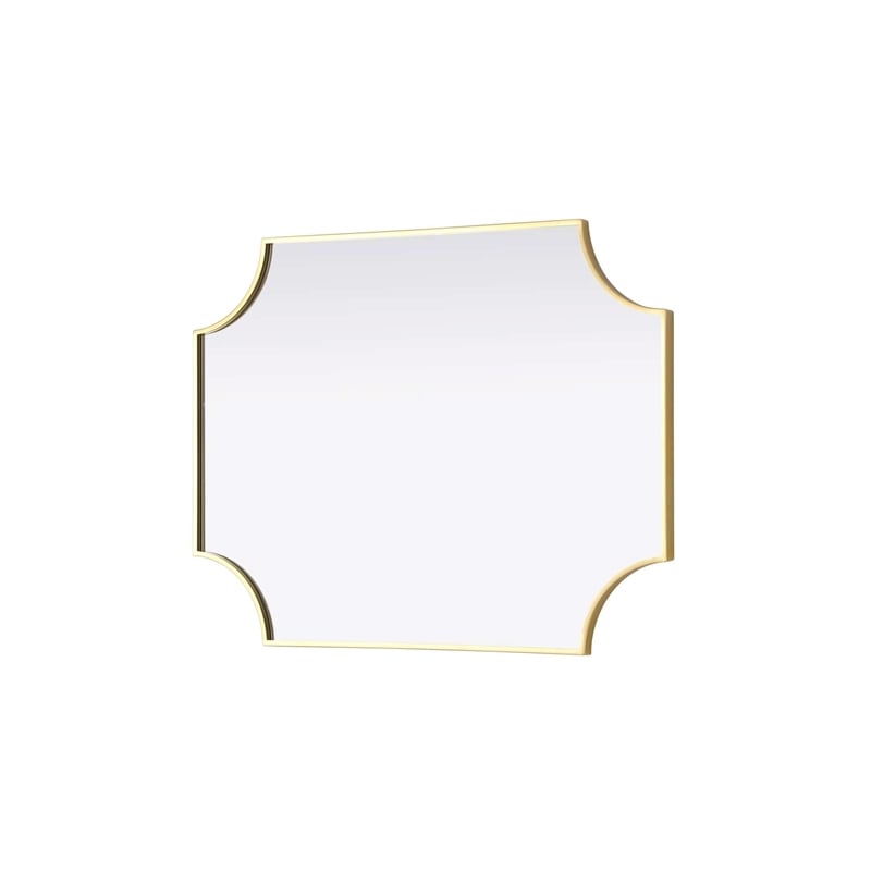 Elegant Kitchen and Bath Notched Metal Mirror 27X36