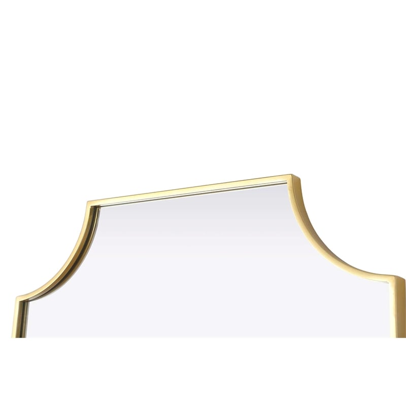 Elegant Kitchen and Bath Notched Metal Mirror 27X36