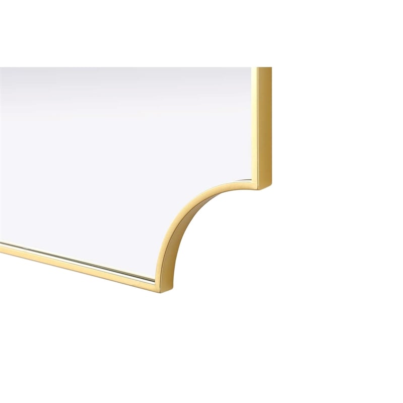 Elegant Kitchen and Bath Notched Metal Mirror 27X36
