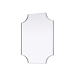 Elegant Kitchen and Bath Notched Metal Mirror 27X36