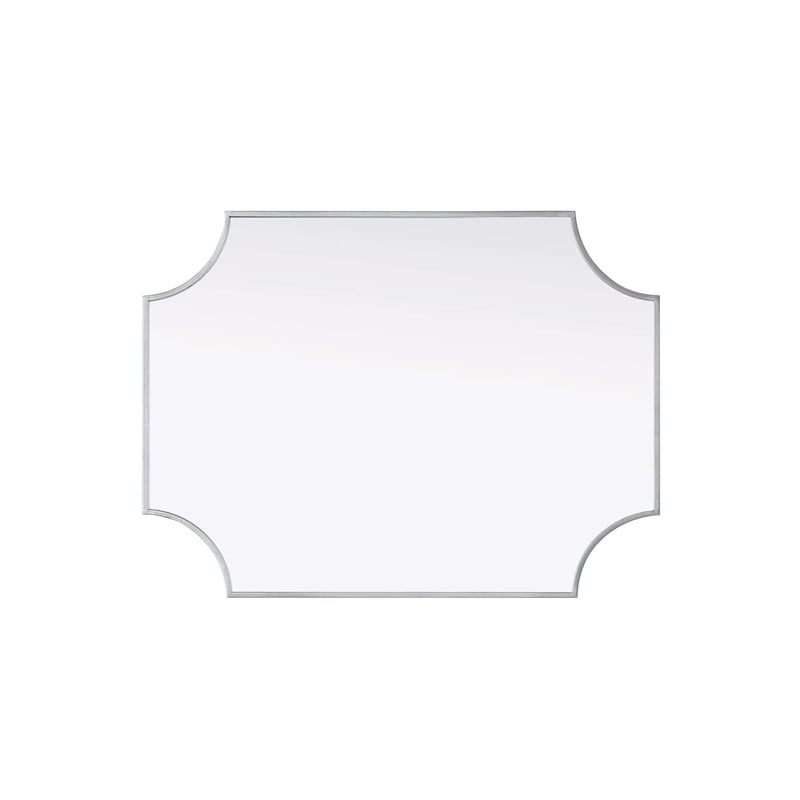 Elegant Kitchen and Bath Notched Metal Mirror 27X36