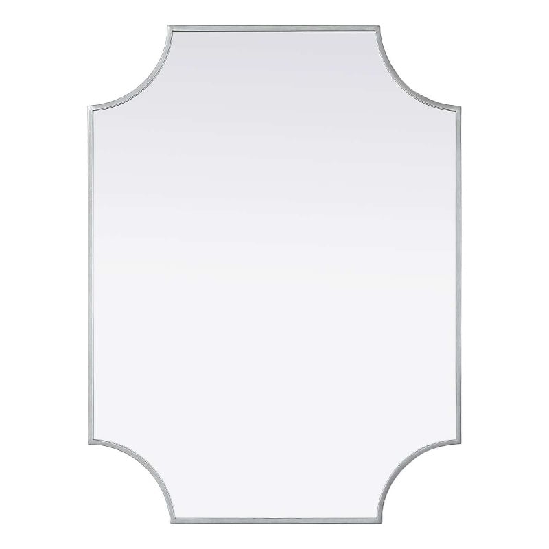 Elegant Kitchen and Bath Notched Metal Mirror 27X36
