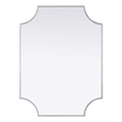 Elegant Kitchen and Bath Notched Metal Mirror 27X36
