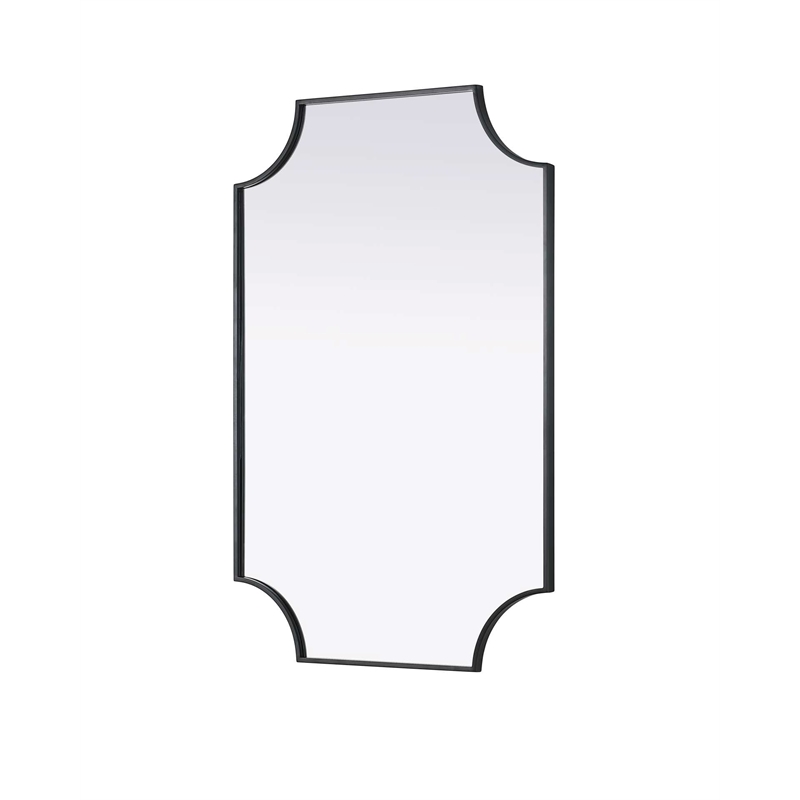 Elegant Kitchen and Bath Notched Metal Mirror 27X42