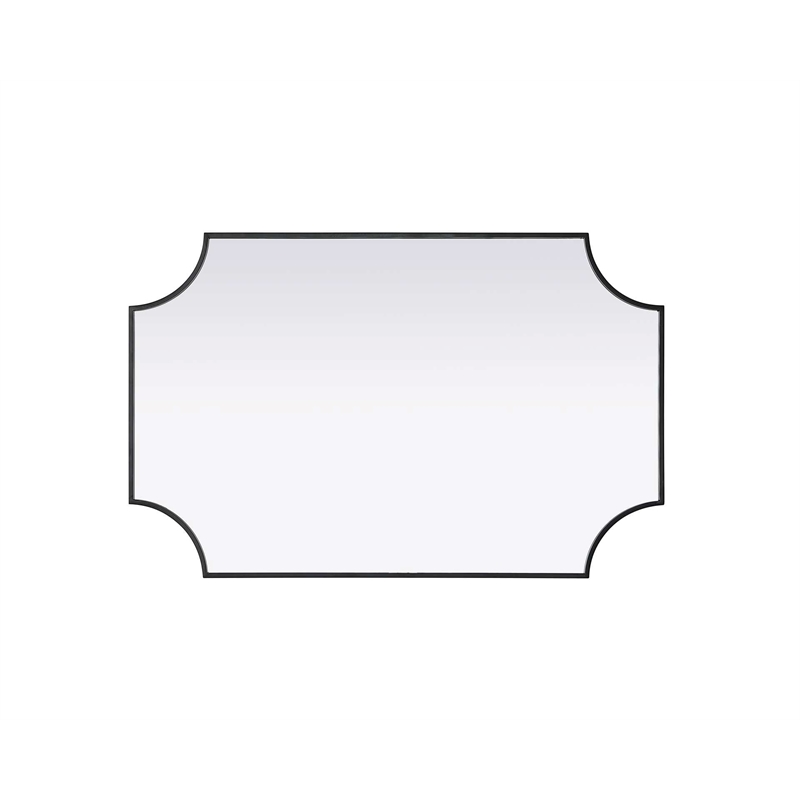Elegant Kitchen and Bath Notched Metal Mirror 27X42