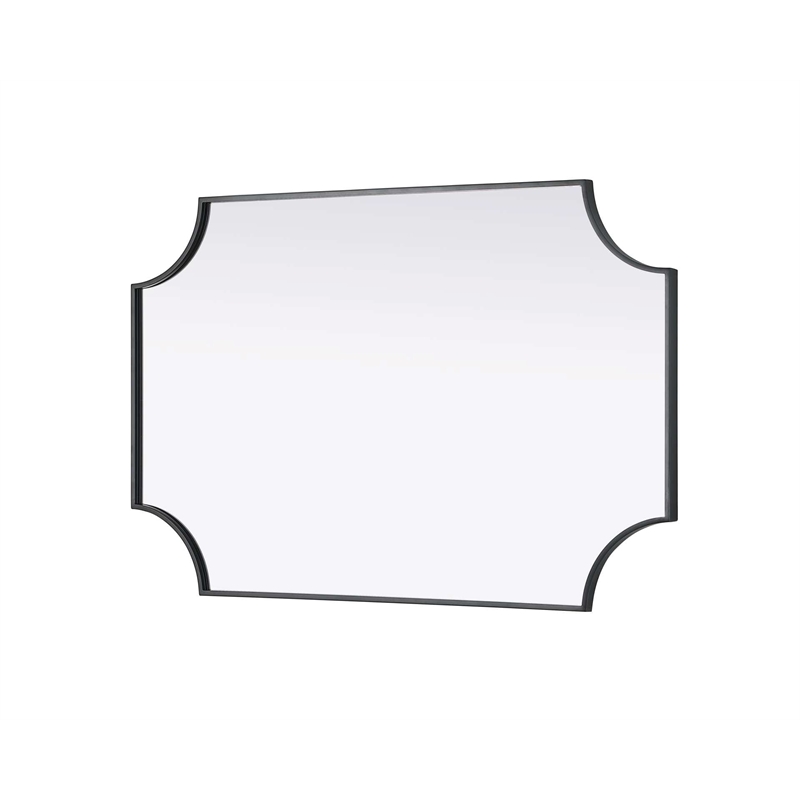Elegant Kitchen and Bath Notched Metal Mirror 27X42
