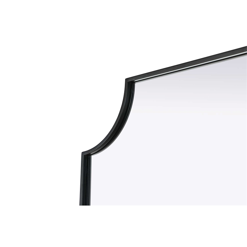 Elegant Kitchen and Bath Notched Metal Mirror 27X42