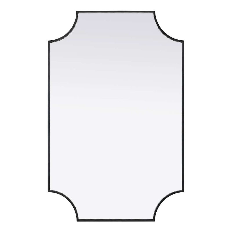 Elegant Kitchen and Bath Notched Metal Mirror 27X42