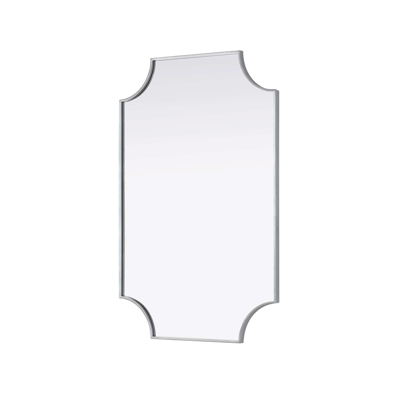 Elegant Kitchen and Bath Notched Metal Mirror 27X42