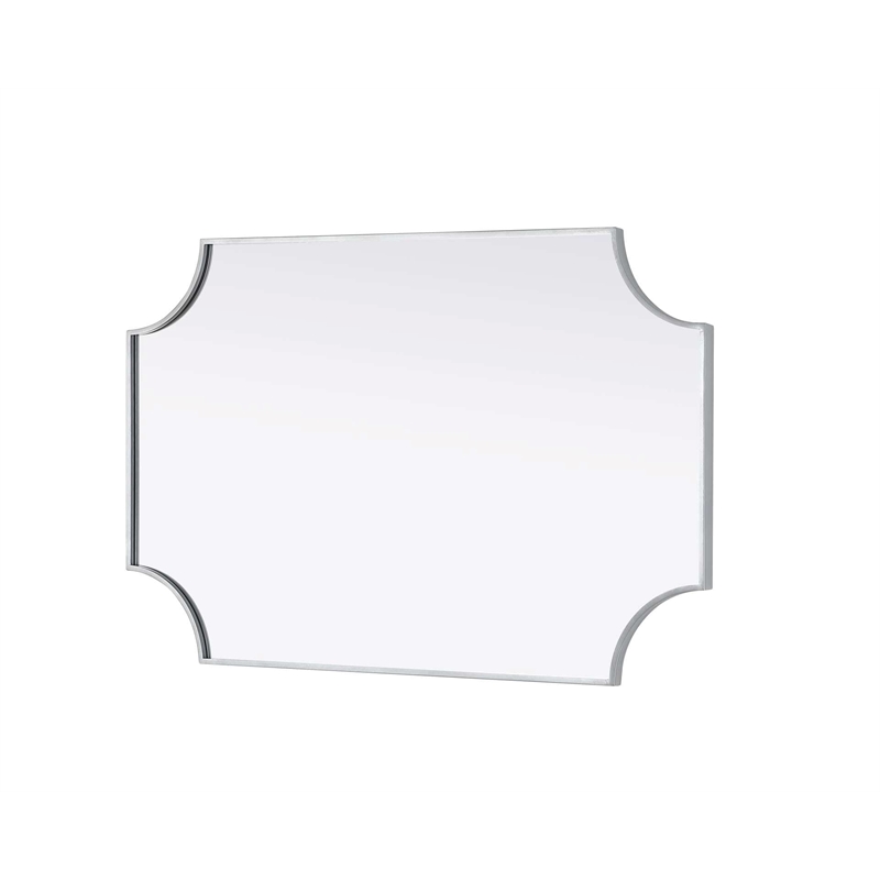 Elegant Kitchen and Bath Notched Metal Mirror 27X42