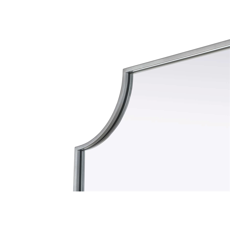 Elegant Kitchen and Bath Notched Metal Mirror 27X42