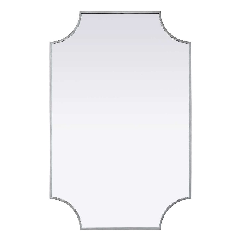 Elegant Kitchen and Bath Notched Metal Mirror 27X42