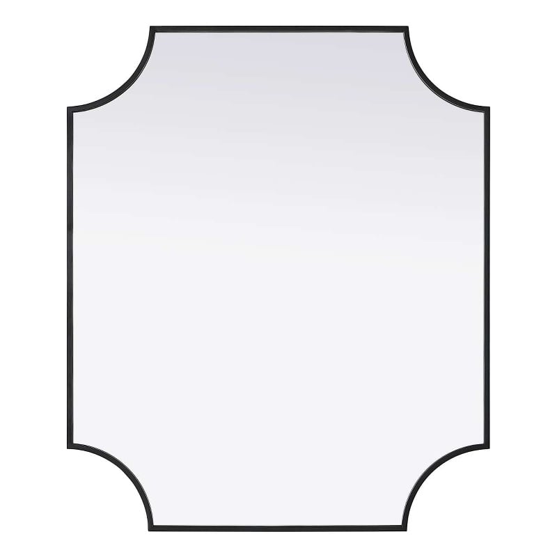 Elegant Kitchen and Bath Notched Metal Mirror 30X36