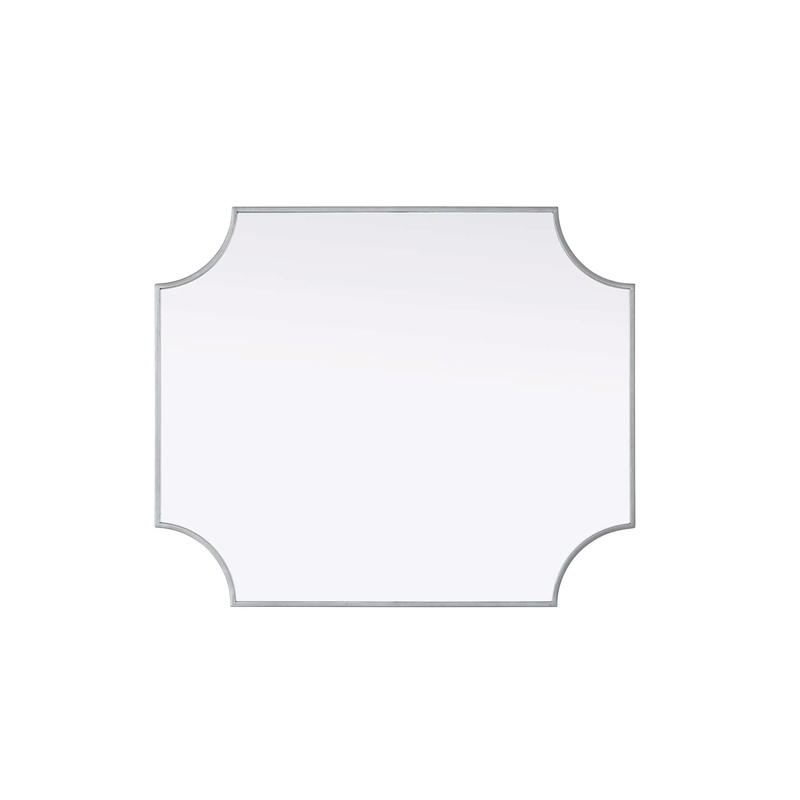 Elegant Kitchen and Bath Notched Metal Mirror 30X36
