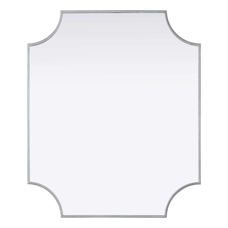 Elegant Kitchen and Bath Notched Metal Mirror 30X36