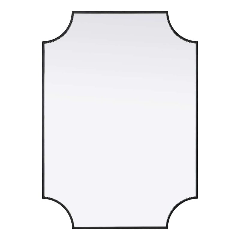Elegant Kitchen and Bath Notched Metal Mirror 30X42
