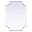 Elegant Kitchen and Bath Notched Metal Mirror 30X42
