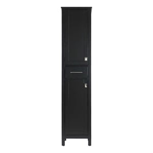 Elegant Kitchen and Bath 16&quot Bath Storage Cabinet in Black