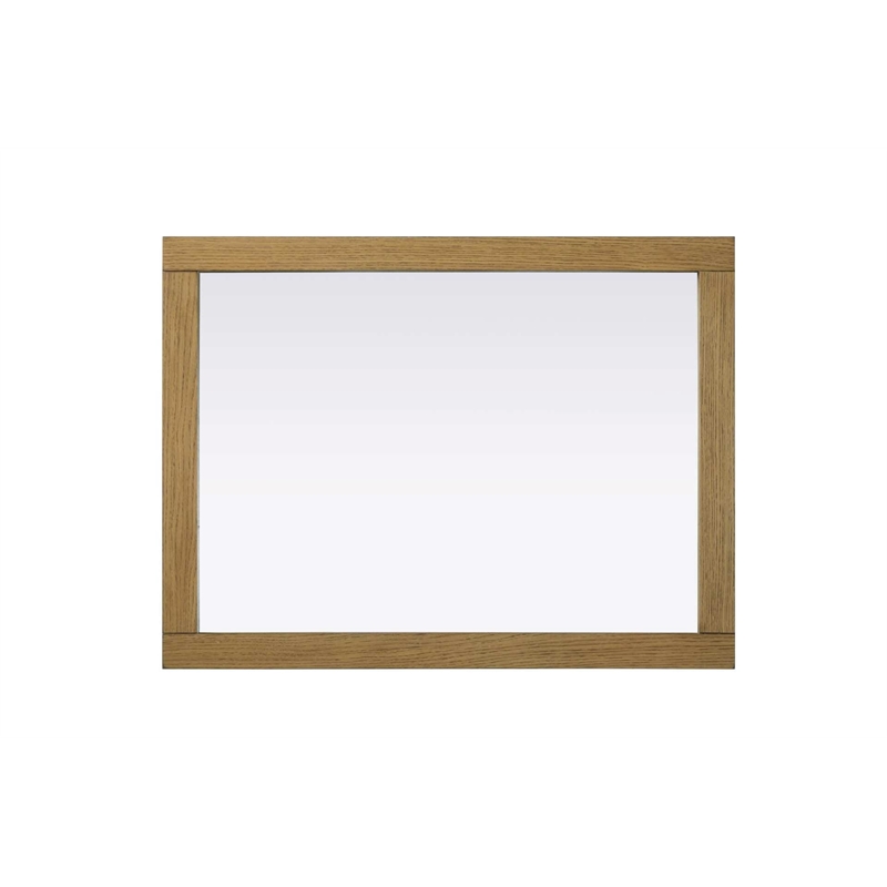 Elegant Kitchen and Bath Noah Rectangle Wood Mirror 27 X 36 in Honey Teak