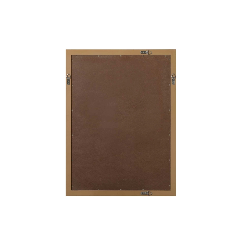 Elegant Kitchen and Bath Noah Rectangle Wood Mirror 27 X 36 in Honey Teak