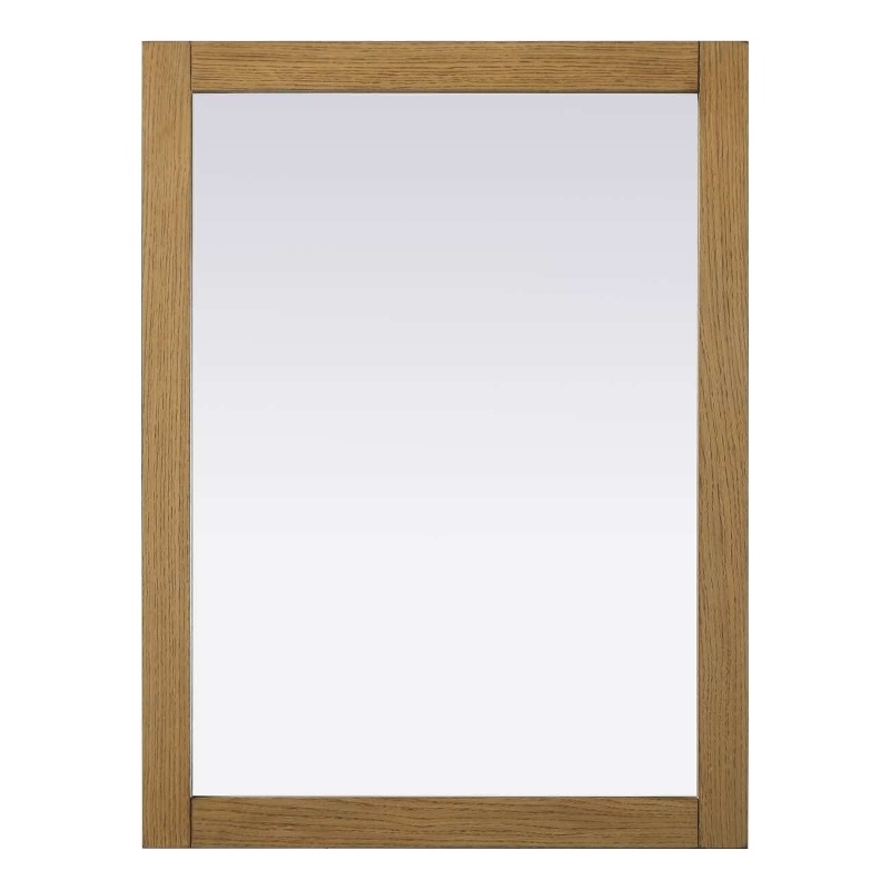 Elegant Kitchen and Bath Noah Rectangle Wood Mirror 27 X 36 in Honey Teak