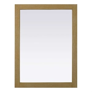 Elegant Kitchen and Bath Noah Rectangle Wood Mirror 27 X 36 in Linen Oak