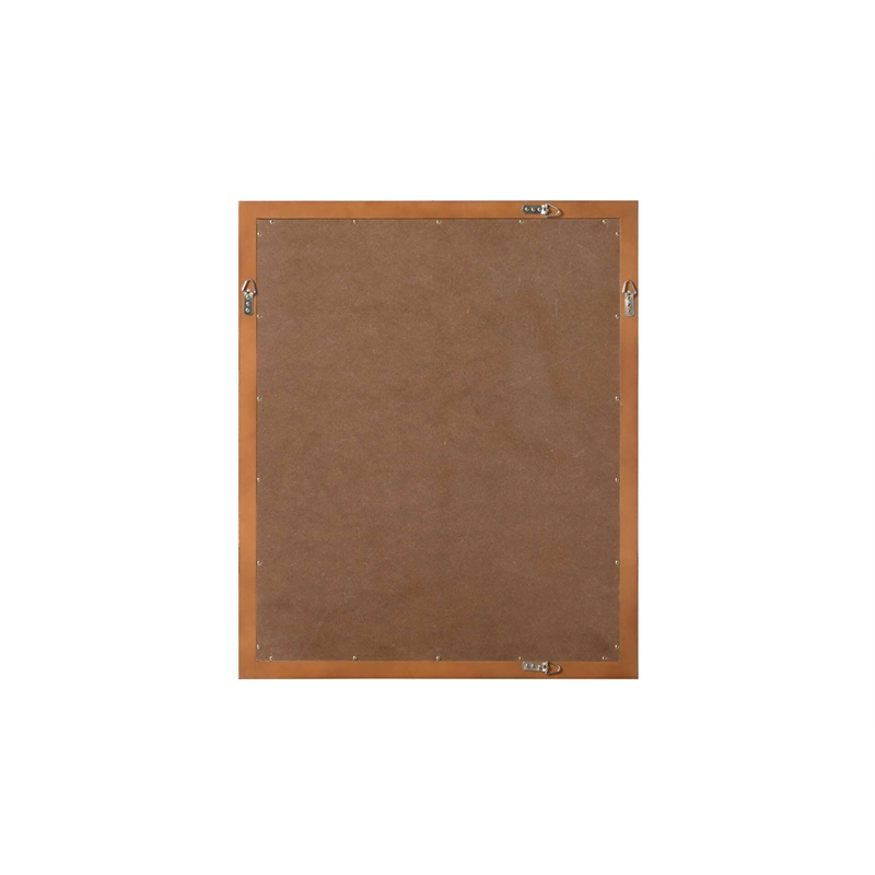 Elegant Kitchen and Bath Noah Rectangle Wood Mirror 30 X 36 in Brandy Walnut