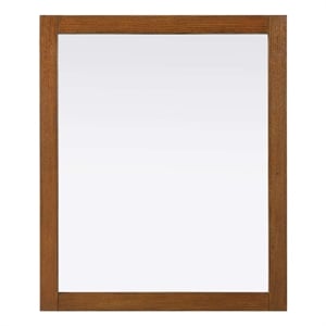 Elegant Kitchen and Bath Noah Rectangle Wood Mirror 30 X 36 in Brandy Walnut
