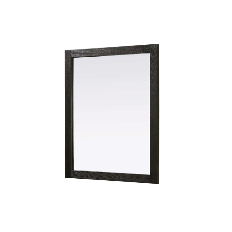 Elegant Kitchen and Bath Noah Rectangle Wood Mirror 30 X 36 in Chocolate Oak