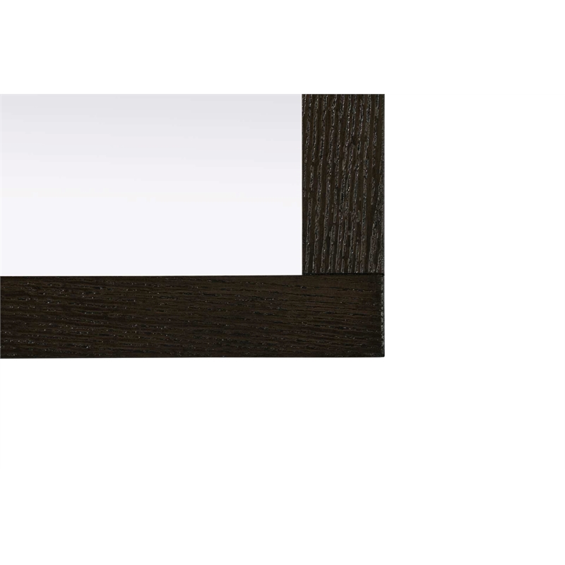 Elegant Kitchen and Bath Noah Rectangle Wood Mirror 30 X 36 in Chocolate Oak