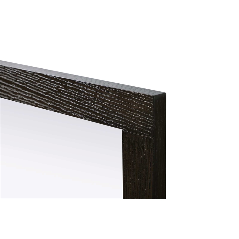 Elegant Kitchen and Bath Noah Rectangle Wood Mirror 30 X 36 in Chocolate Oak