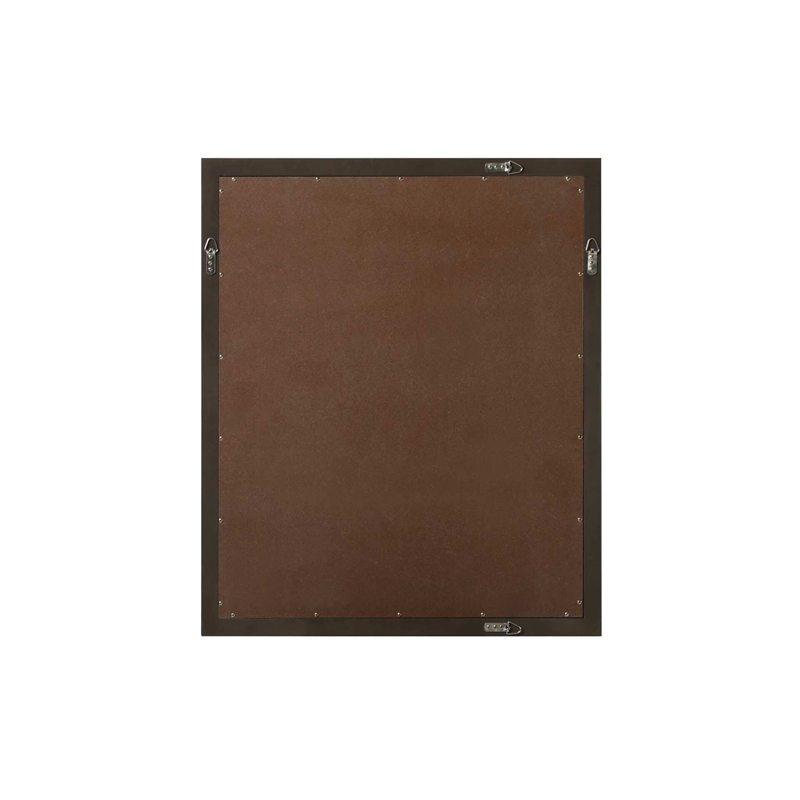 Elegant Kitchen and Bath Noah Rectangle Wood Mirror 30 X 36 in Chocolate Oak