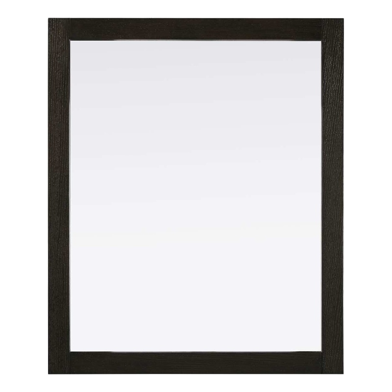 Elegant Kitchen and Bath Noah Rectangle Wood Mirror 30 X 36 in Chocolate Oak