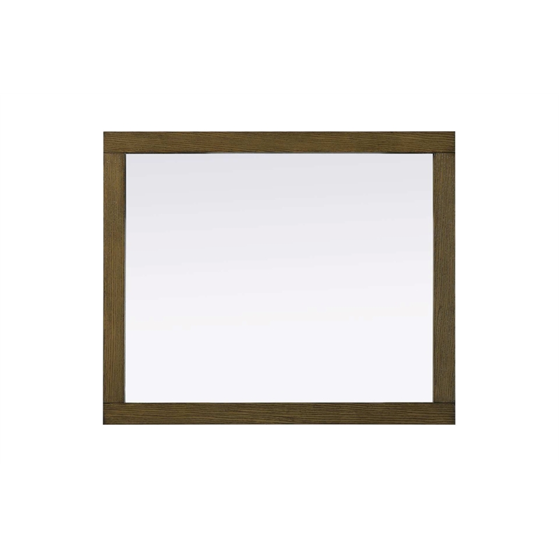 Elegant Kitchen and Bath Noah Rectangle Wood Mirror 30 X 36 in Hazel Oak