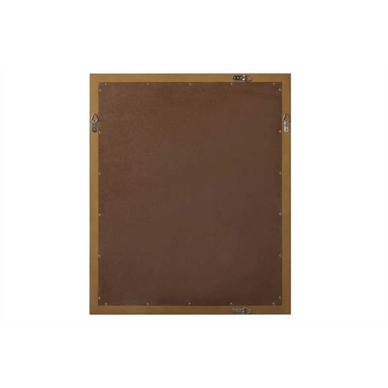 Elegant Kitchen and Bath Noah Rectangle Wood Mirror 30 X 36 in Hazel Oak