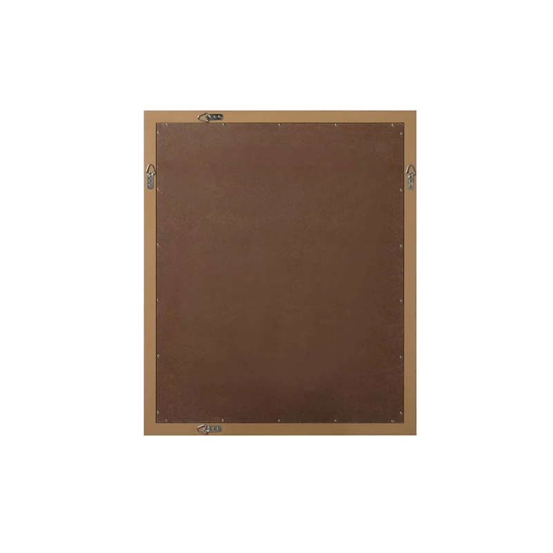 Elegant Kitchen and Bath Noah Rectangle Wood Mirror 30 X 36 in Honey Teak