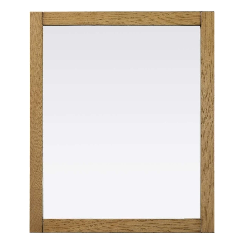 Elegant Kitchen and Bath Noah Rectangle Wood Mirror 30 X 36 in Honey Teak