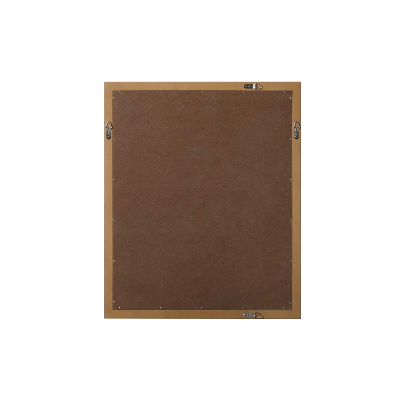 Elegant Kitchen and Bath Noah Rectangle Wood Mirror 30 X 36 in Linen Oak