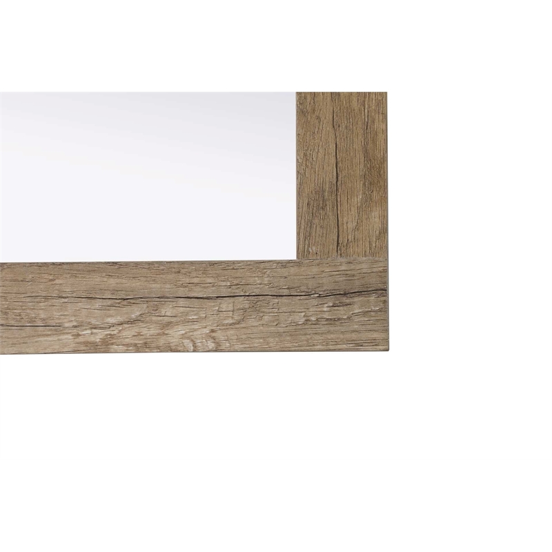 Elegant Kitchen and Bath Noah Rectangle Wood Mirror 30 X 36 in Natural Oak