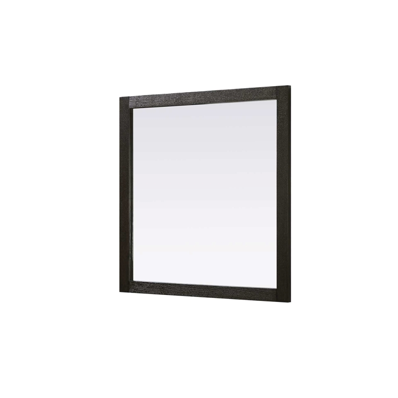 Elegant Kitchen and Bath Noah Square Wood Mirror 36 X 36 in Chocolate Oak