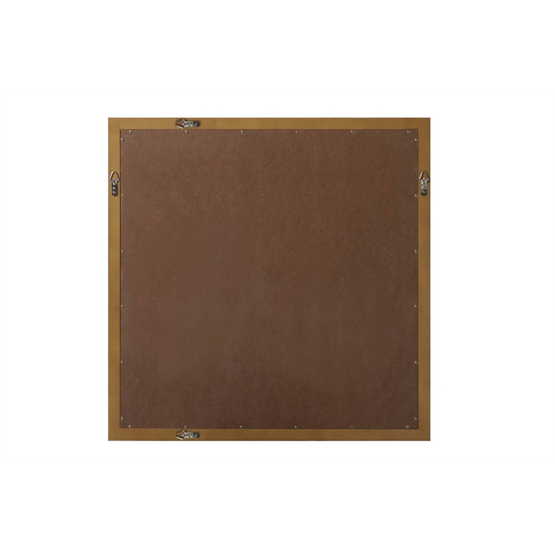 Elegant Kitchen and Bath Noah Square Wood Mirror 36 X 36 in Hazel Oak