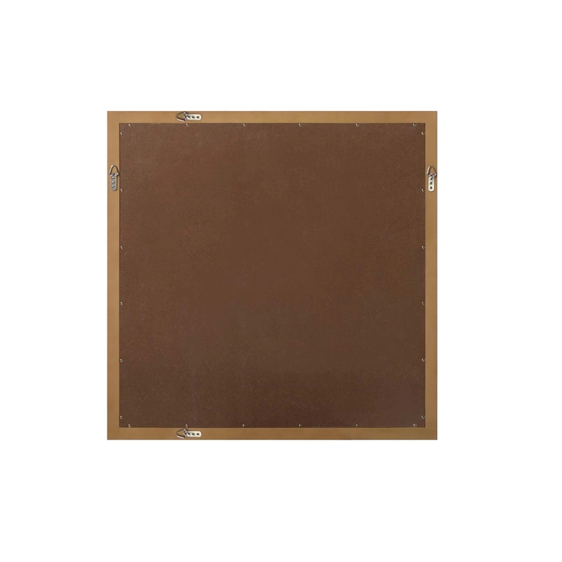 Elegant Kitchen and Bath Noah Square Wood Mirror 36 X 36 in Linen Oak