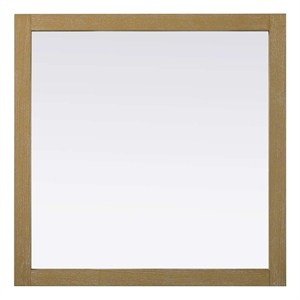 Elegant Kitchen and Bath Noah Square Wood Mirror 36 X 36 in Linen Oak