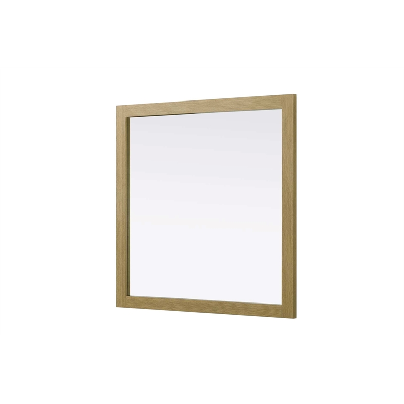 Elegant Kitchen and Bath Noah Square Wood Mirror 36 X 36 in Honey Brown