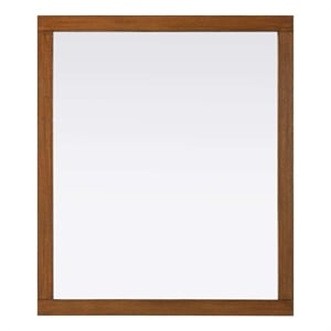 Elegant Kitchen and Bath Noah Rectangle Wood Mirror 42 X 36 in Brandy Walnut