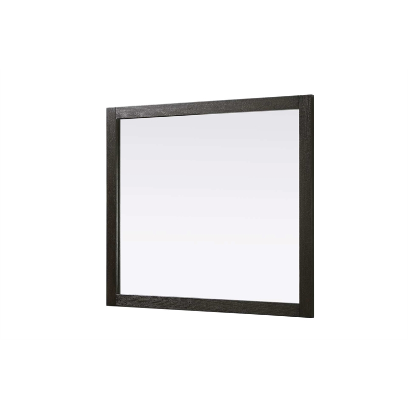 Elegant Kitchen and Bath Noah Rectangle Wood Mirror 42 X 36 in Chocolate Oak