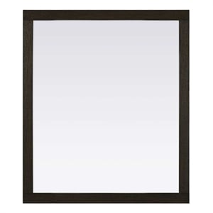 Elegant Kitchen and Bath Noah Rectangle Wood Mirror 42 X 36 in Chocolate Oak