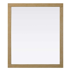 Elegant Kitchen and Bath Noah Rectangle Wood Mirror 42 X 36 in Linen Oak