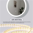 Elegant Kitchen and Bath 28 Round Led Front and Backlit Wall Mirror in Silver