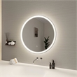 Elegant Kitchen and Bath 28 Round Led Front and Backlit Wall Mirror in Silver